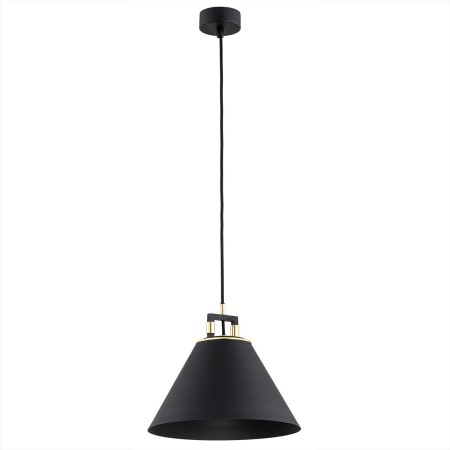 Argon ORTE 4915 czarna lampa wisząca z elementami mosiądzowanymi