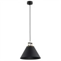 Argon ORTE 4915 czarna lampa wisząca z elementami mosiądzowanymi