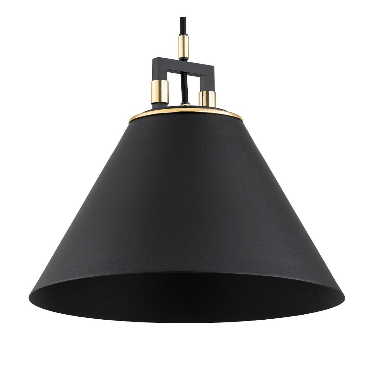 Argon ORTE 4915 czarna lampa wisząca z elementami mosiądzowanymi