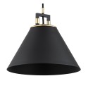 Argon ORTE 4915 czarna lampa wisząca z elementami mosiądzowanymi