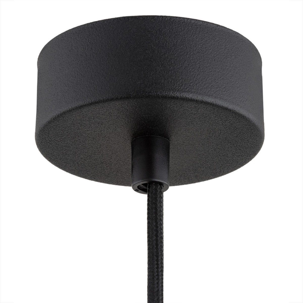 Argon ORTE 4915 czarna lampa wisząca z elementami mosiądzowanymi