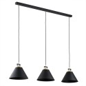 Argon ORTE 6174 czarna lampa wisząca z elementami mosiądzowanymi