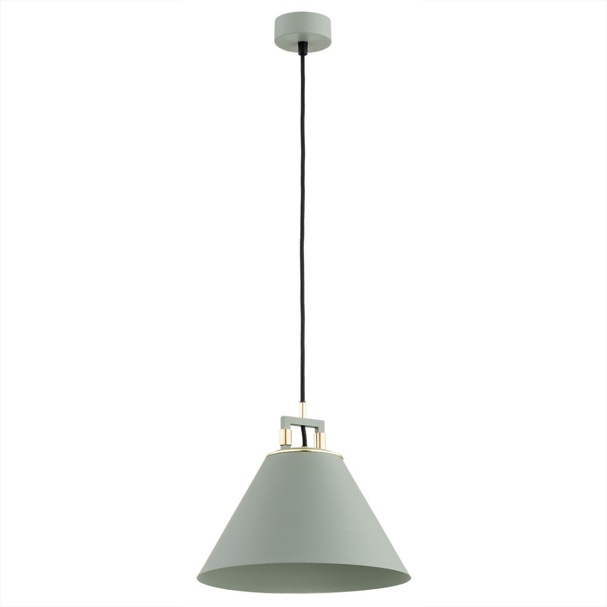 Argon ORTE 4916 szałwiowa lampa wisząca z elementami mosiądzowanymi