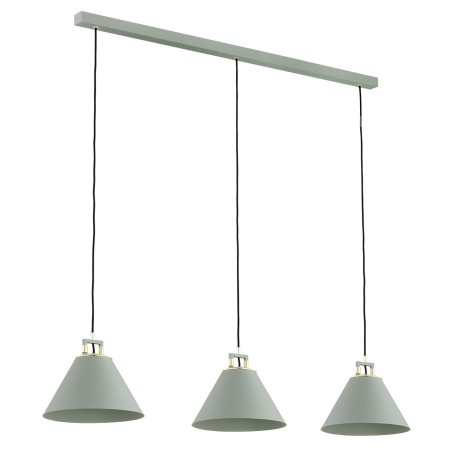 Argon ORTE 6177 szałwiowa lampa wisząca z elementami mosiądzowanymi