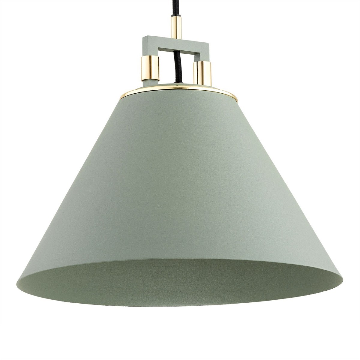 Argon ORTE 6177 szałwiowa lampa wisząca z elementami mosiądzowanymi