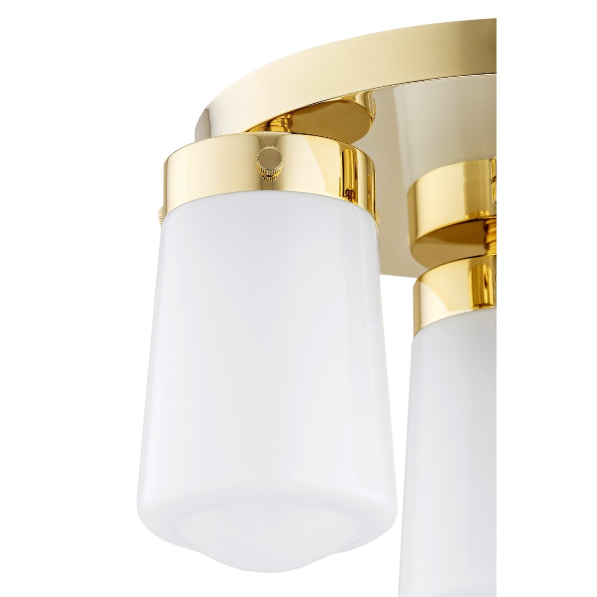 Argon PASADENA 6165 biała lampa sufitowa z elementami mosiądzowanymi