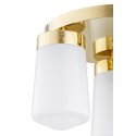 Argon PASADENA 6165 biała lampa sufitowa z elementami mosiądzowanymi