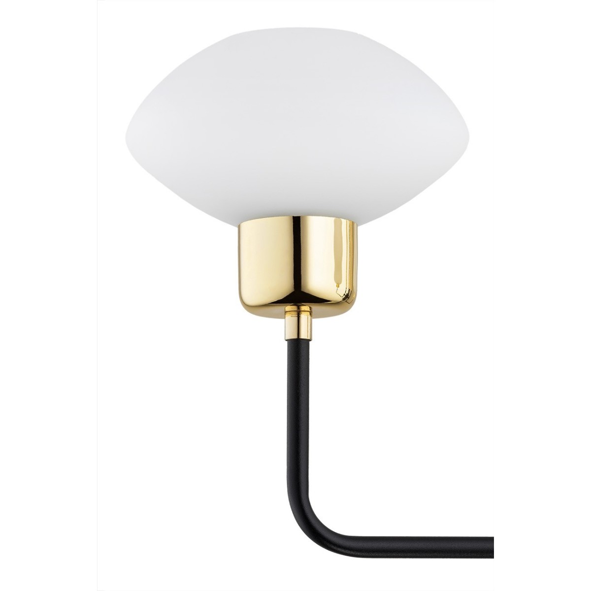Argon RAVELLO  6166 żyrandol z biało - złotymi kloszami i czarnym wykończeniem