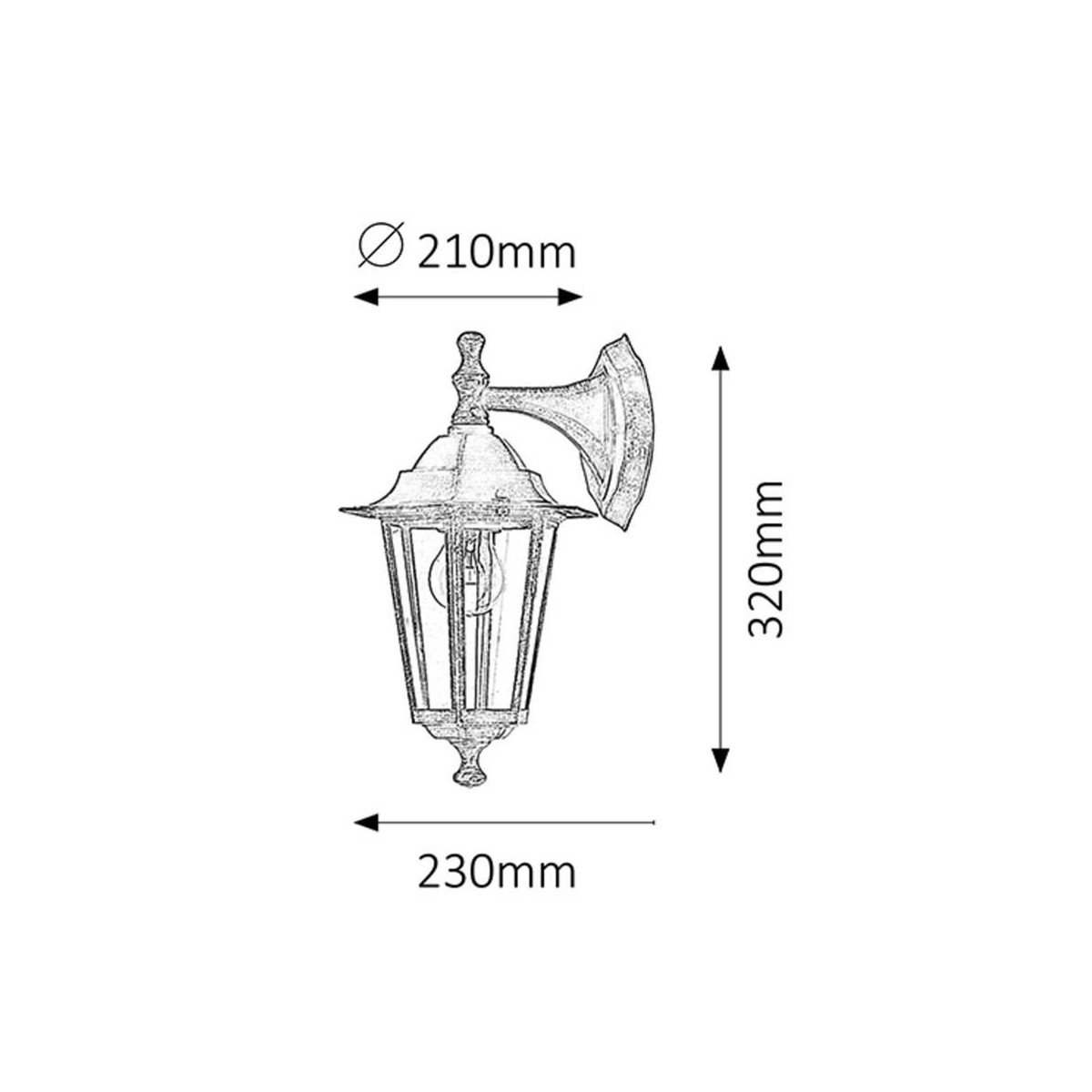 Rabalux Velence 8232 - typ - Zewnętrzne lampy ścienne
