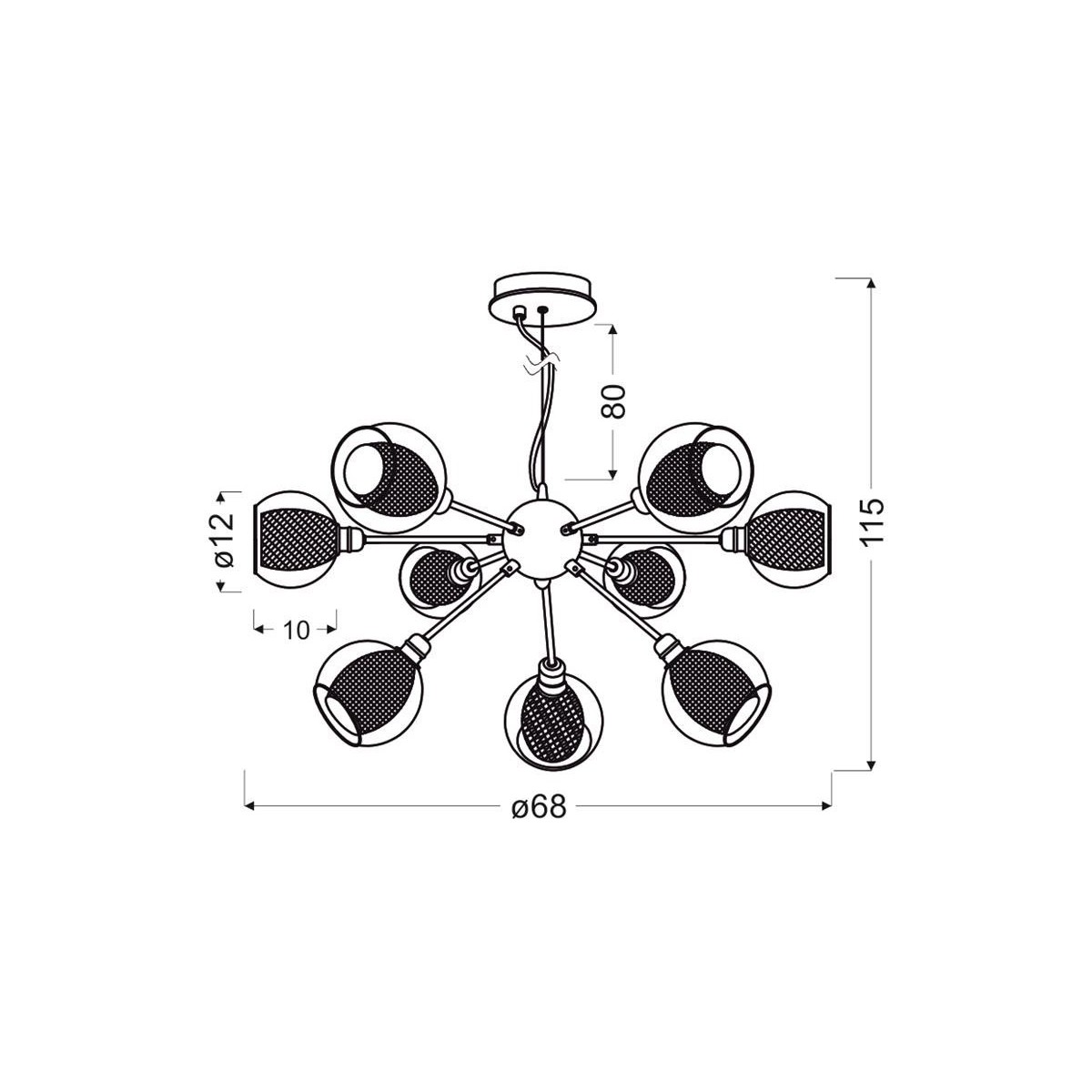 Candellux DIXI 39-65018 9xE14