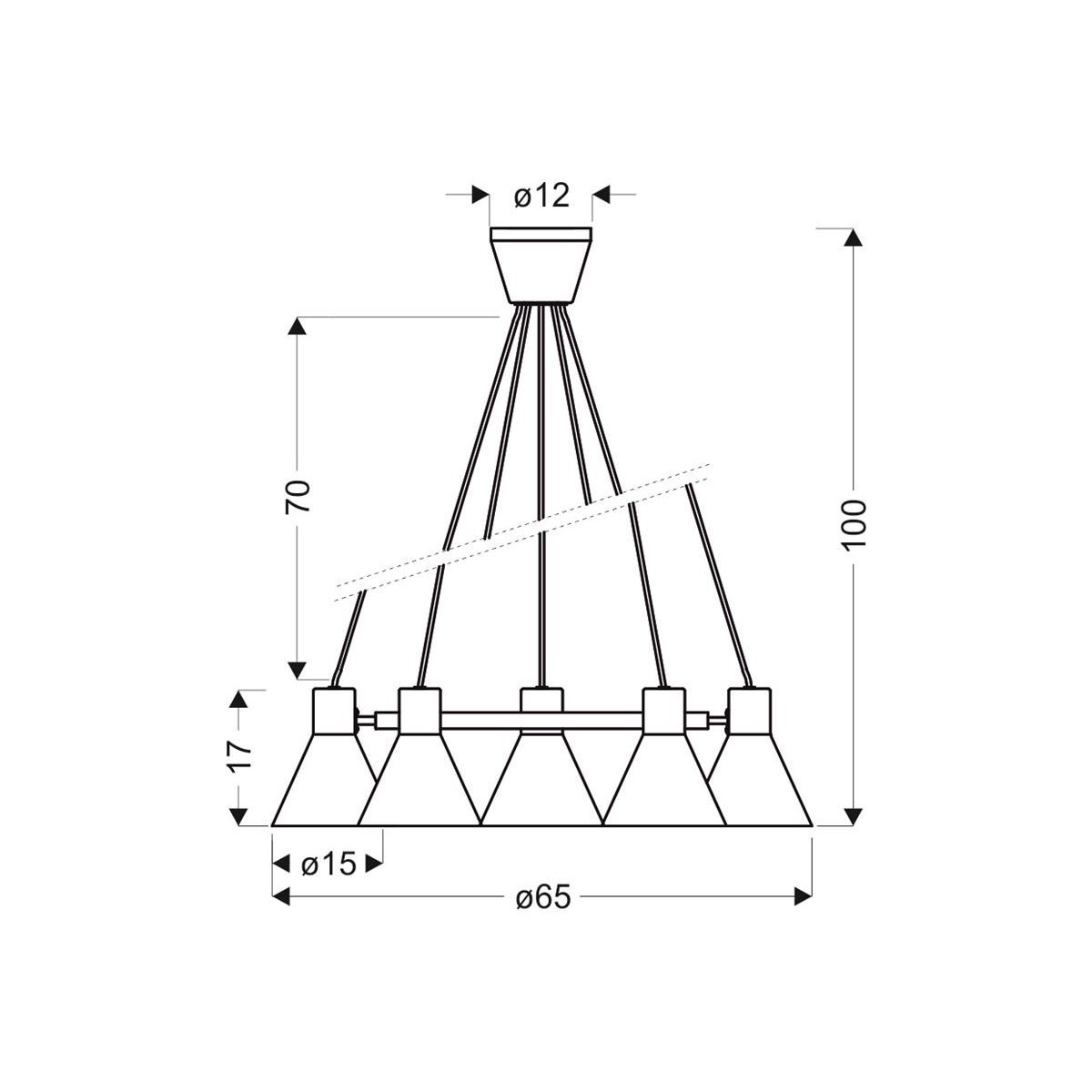Candellux MORE 35-71163 5xE27