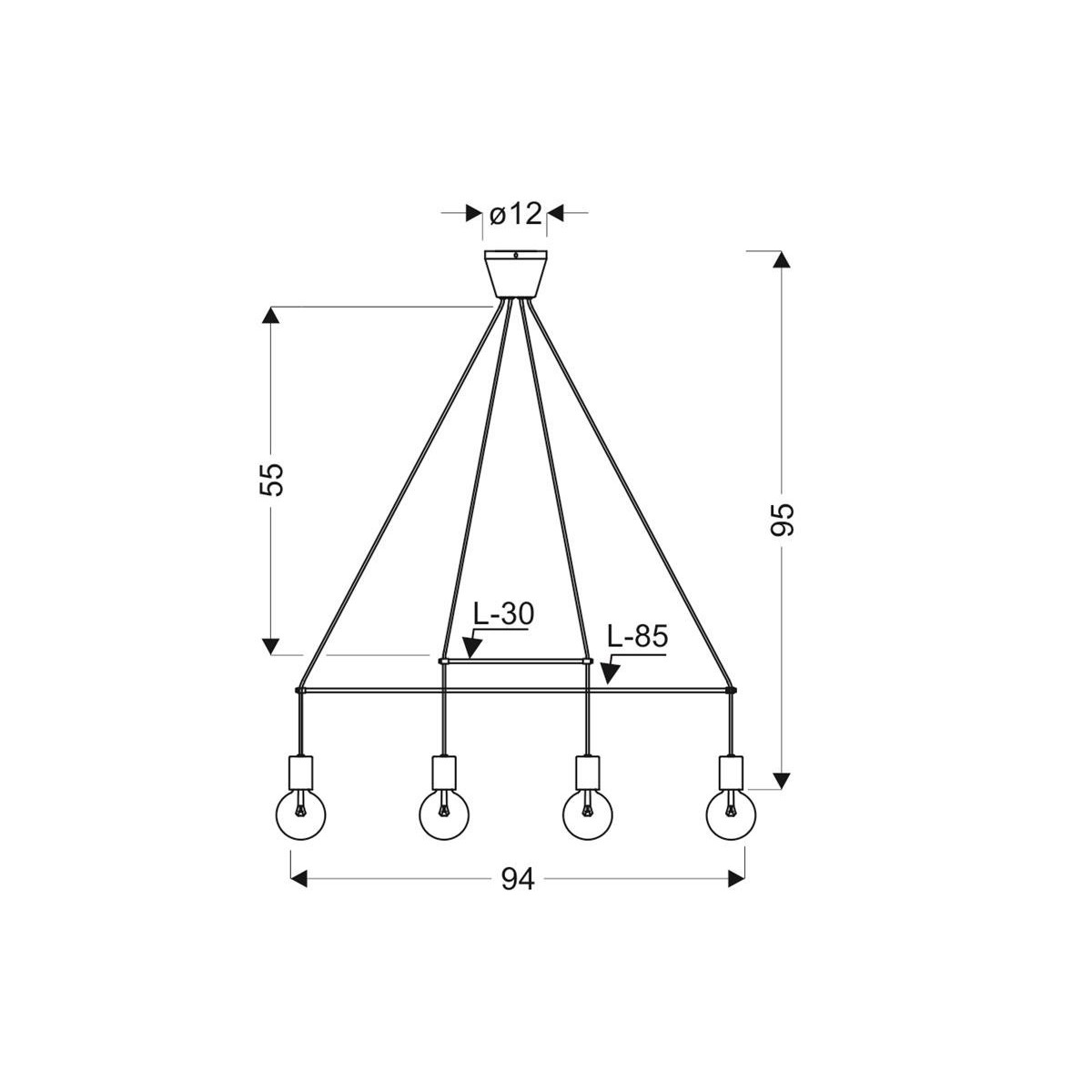 Candellux ALTO 34-70906 4xE27
