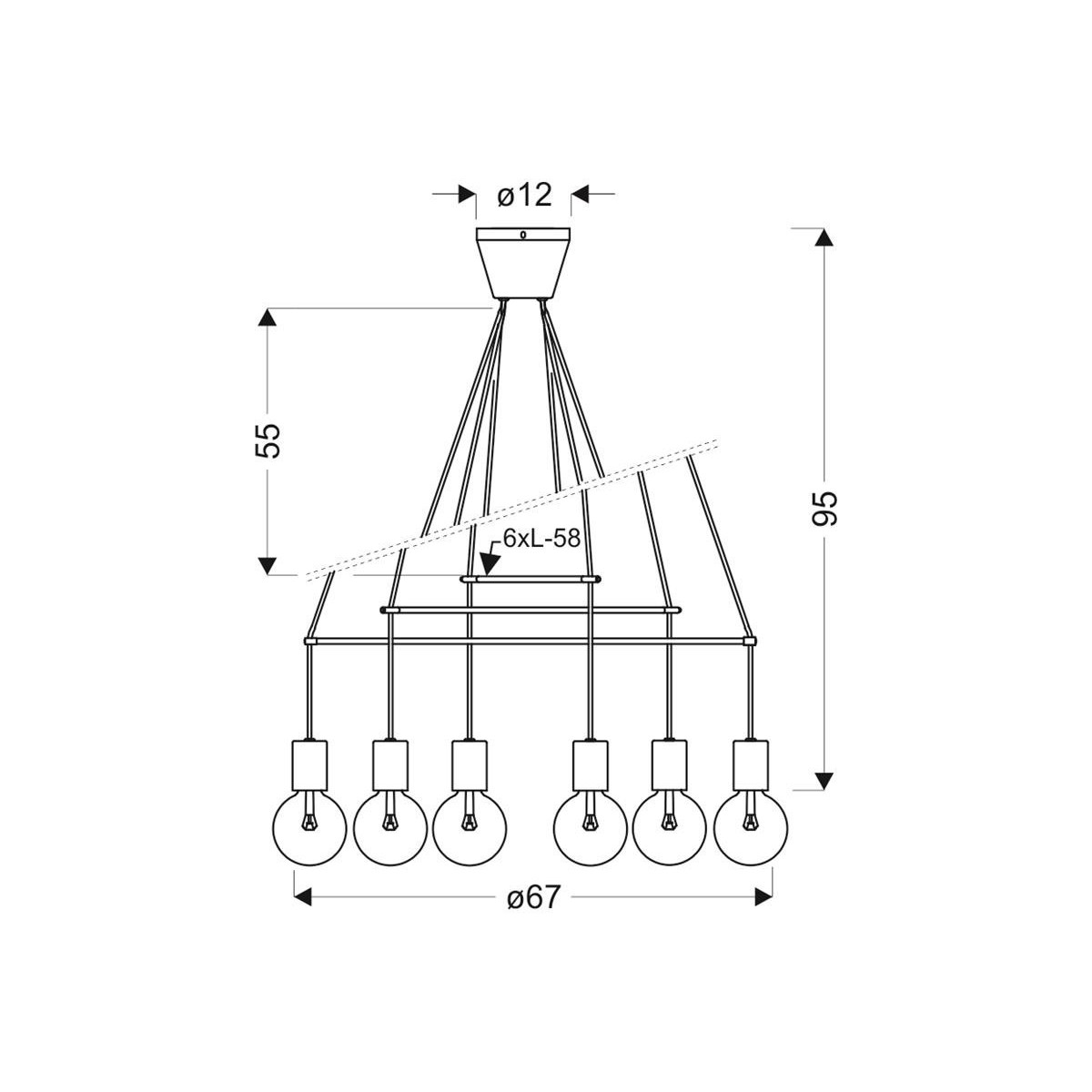 Candellux ALTO 36-70920 6xE27