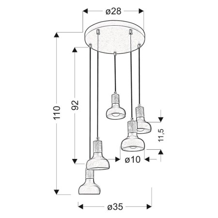 Candellux PUERTO 35-62772 5xE14