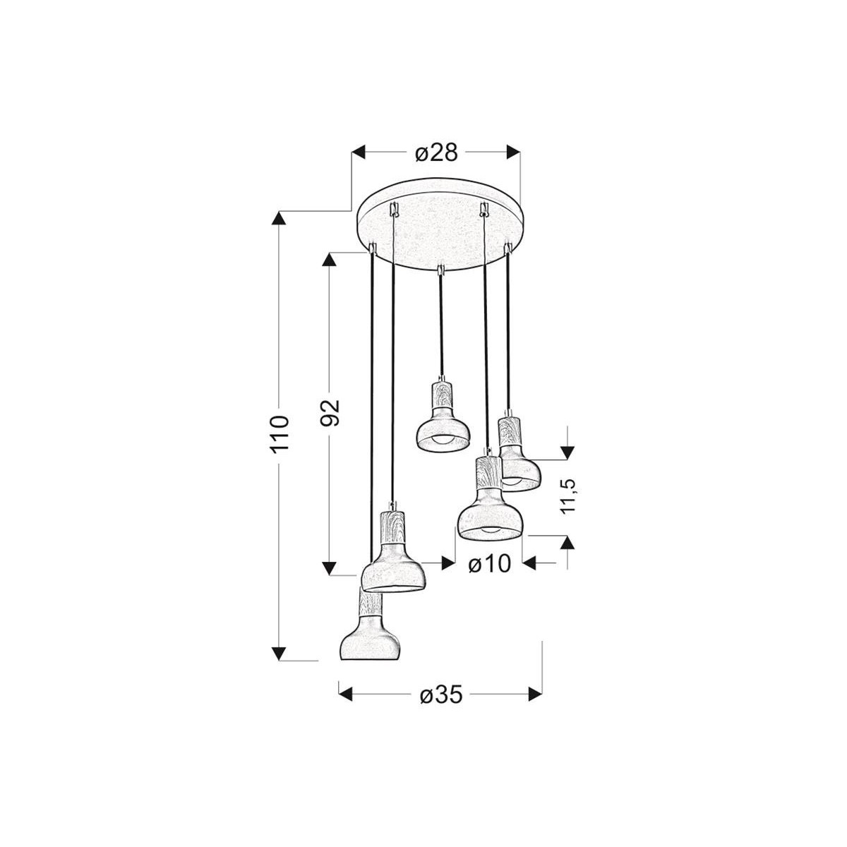 Candellux PUERTO 35-62772 5xE14