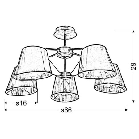 Candellux CORTEZ 35-54999 5xE14