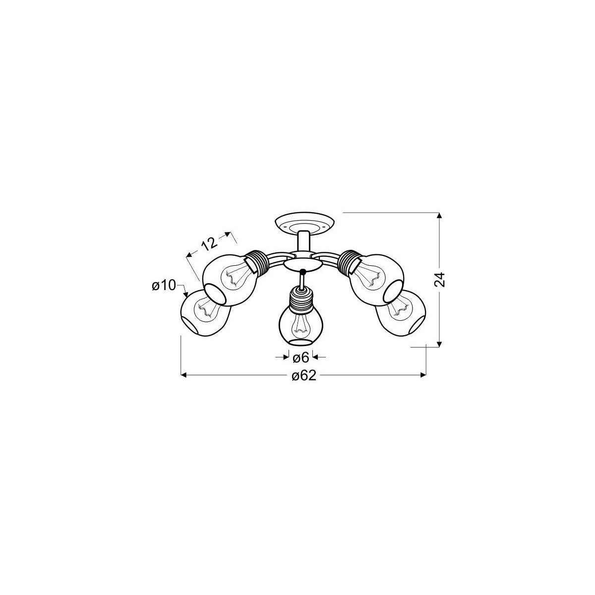 Candellux GLIVA 35-56603 5xE27