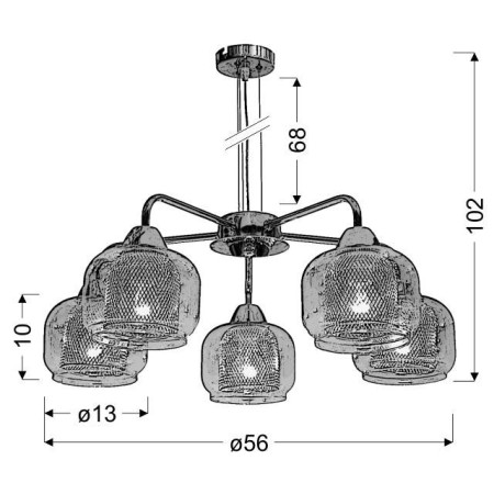 Candellux RAY 35-67098 5xE14