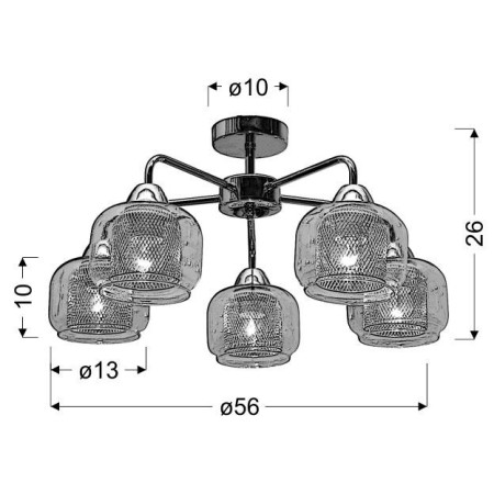 Candellux RAY 35-67104 5xE14