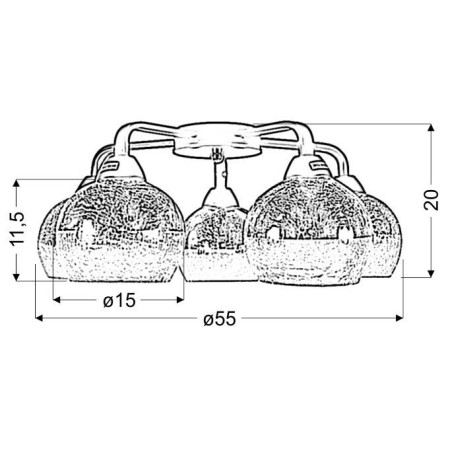 Candellux CROMINA 98-55668 5xE27