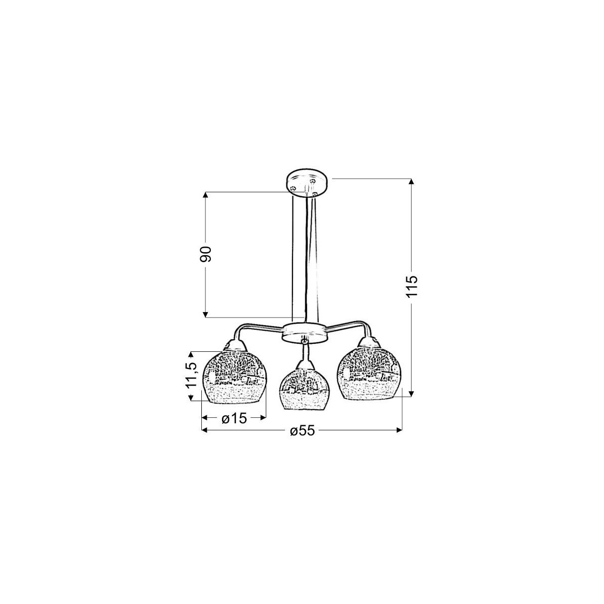 Candellux CROMINA 33-57259 3xE27