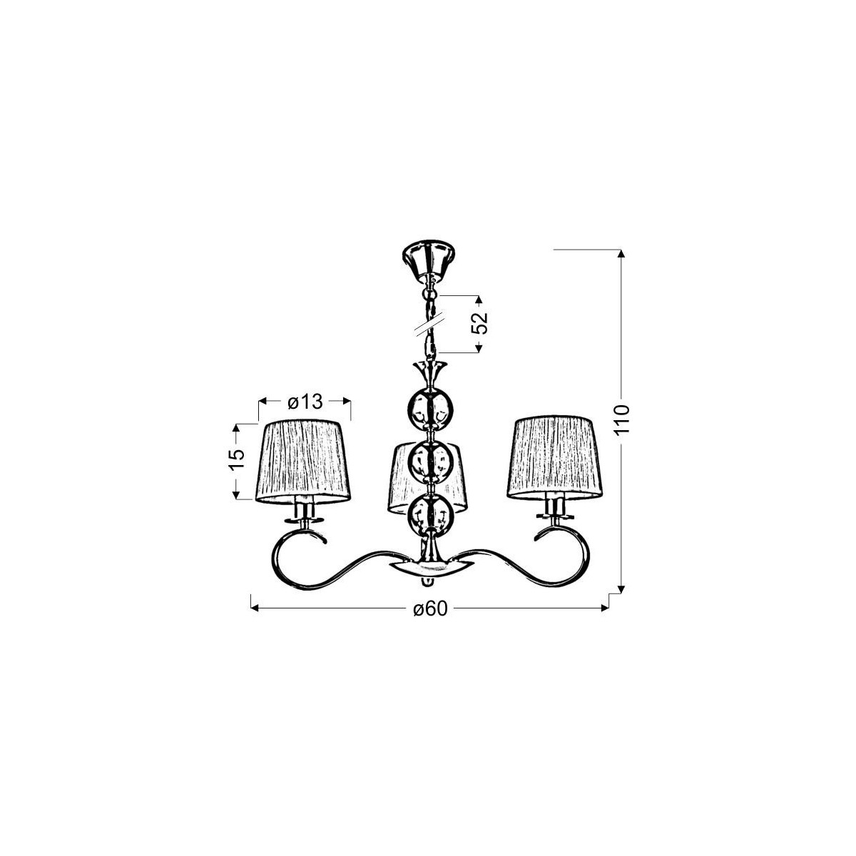 Candellux CLARA 33-21618 3xE14