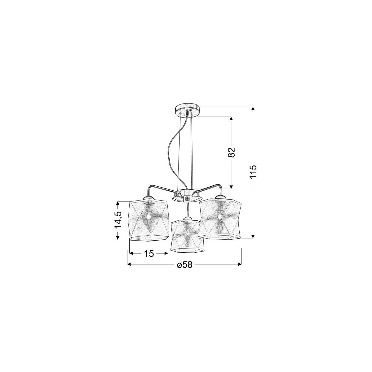 Candellux NOSJA 33-58720 3xE27