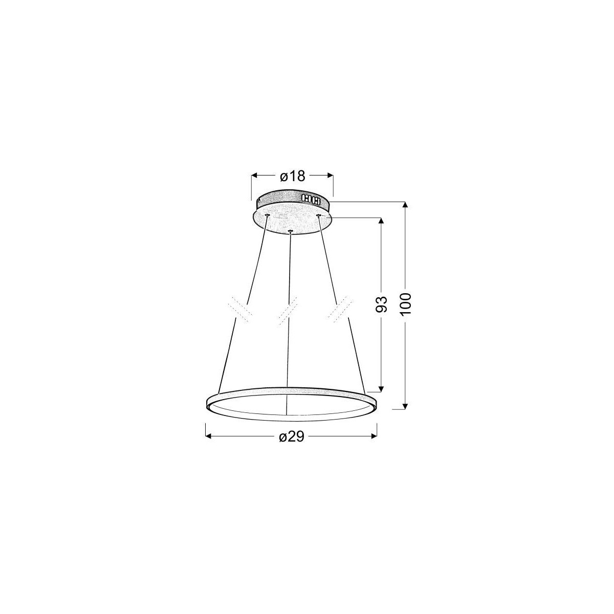 Candellux LUNE 31-64592 1xLED - 800 lm - 18W LED - 4000K