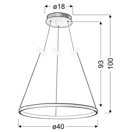 Candellux LUNE 31-64646 1xLED - 1500 lm - 25W LED - 4000K