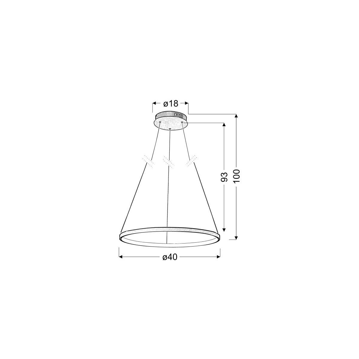 Candellux LUNE 31-64646 1xLED - 1500 lm - 25W LED - 4000K