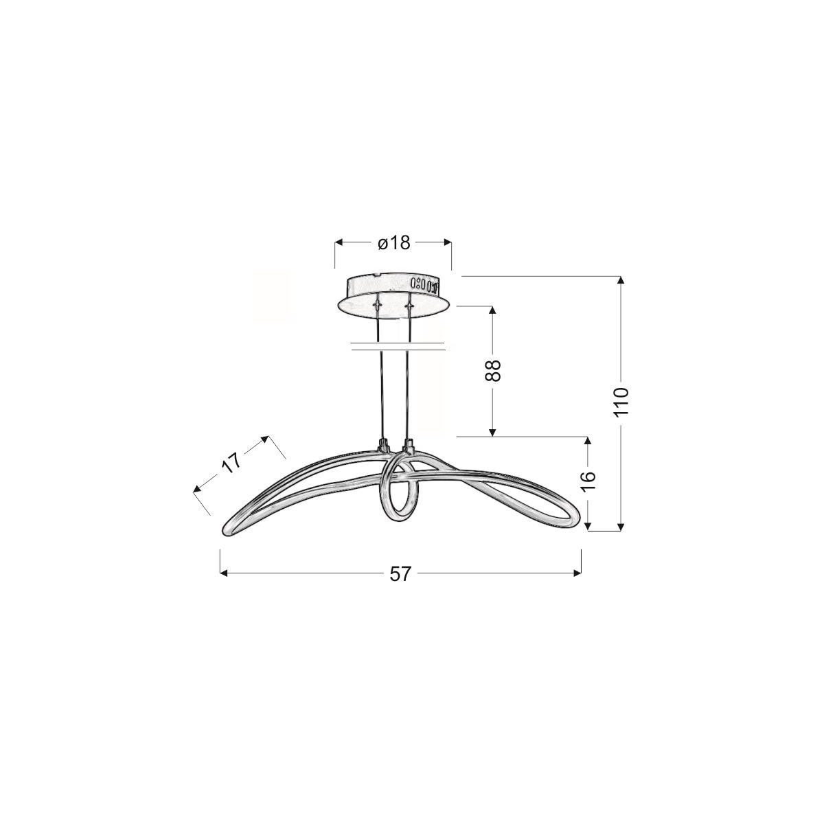 Candellux SLASH 31-69887 1xLED - 2000 lm - 38W LED - 4000K