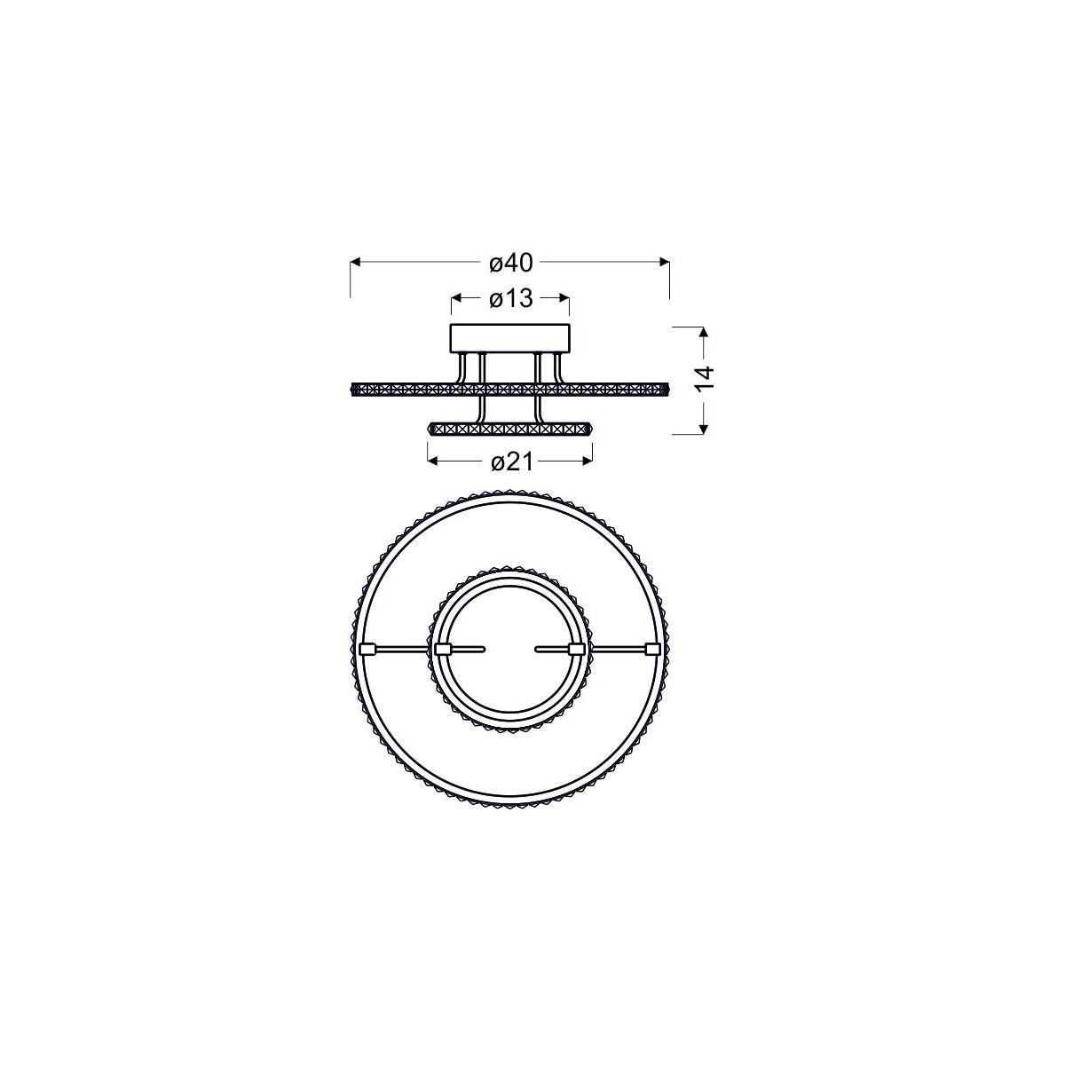 Candellux ADEL 98-69634 2xLED - 2800 lm - 36W LED - 3000K