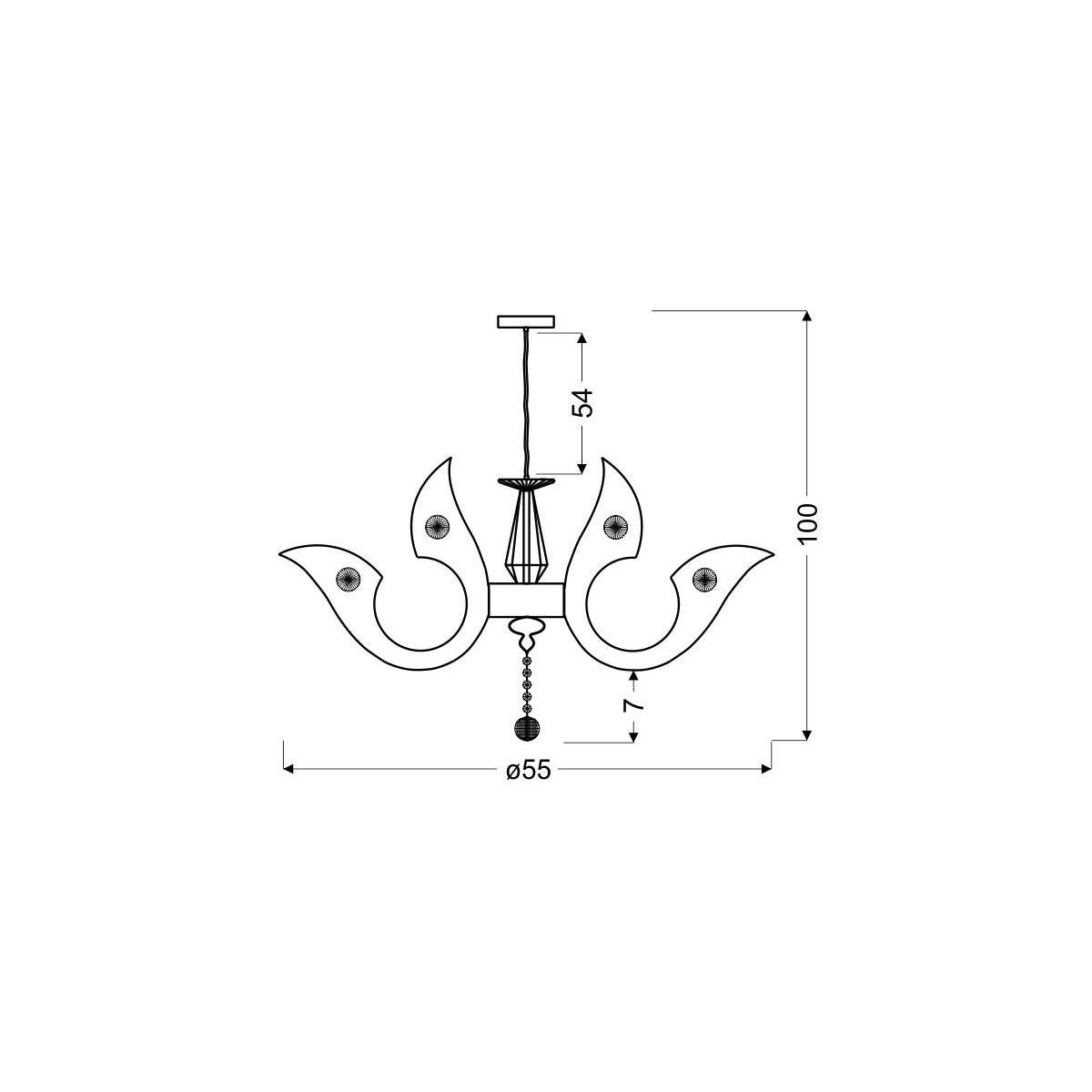 Candellux VENEZIA 33-55491 1xLED - 1600 lm - 6000K