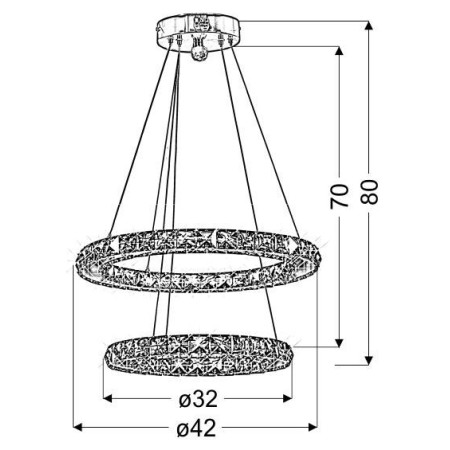 Candellux LORDS 31-32515 2xLED - 1200 lm - 24W LED - 6000K