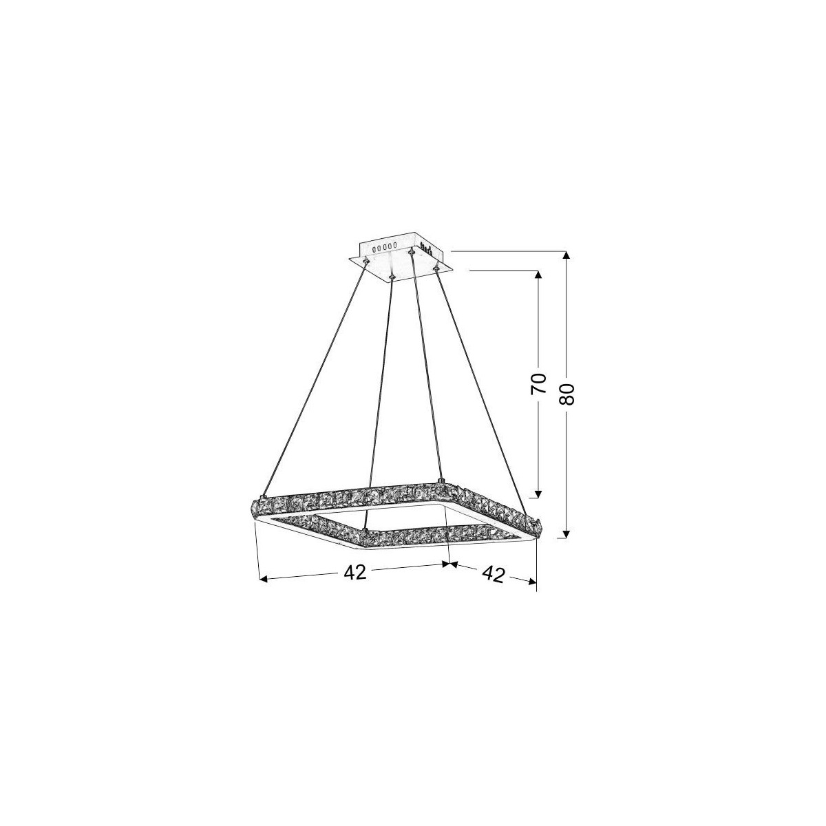 Candellux LORDS 31-34854 2xLED - 1200 lm - 24W LED - 6000K
