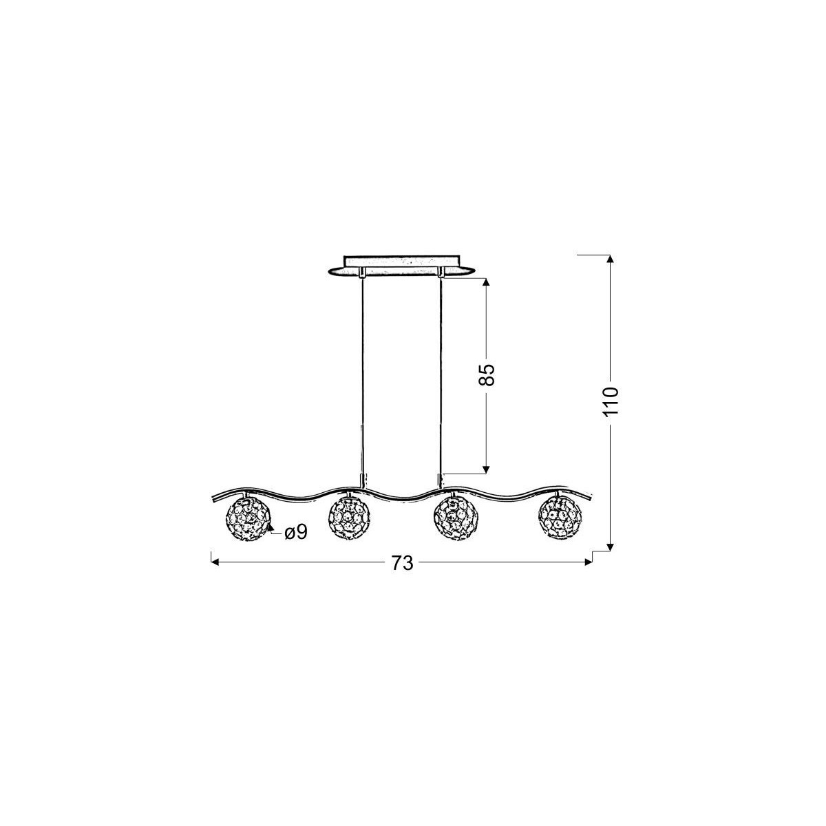 Candellux STARLET 34-85750 4xG9