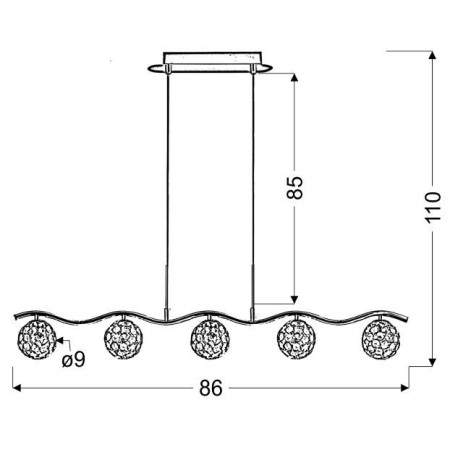 Candellux STARLET 35-85767 5xG9