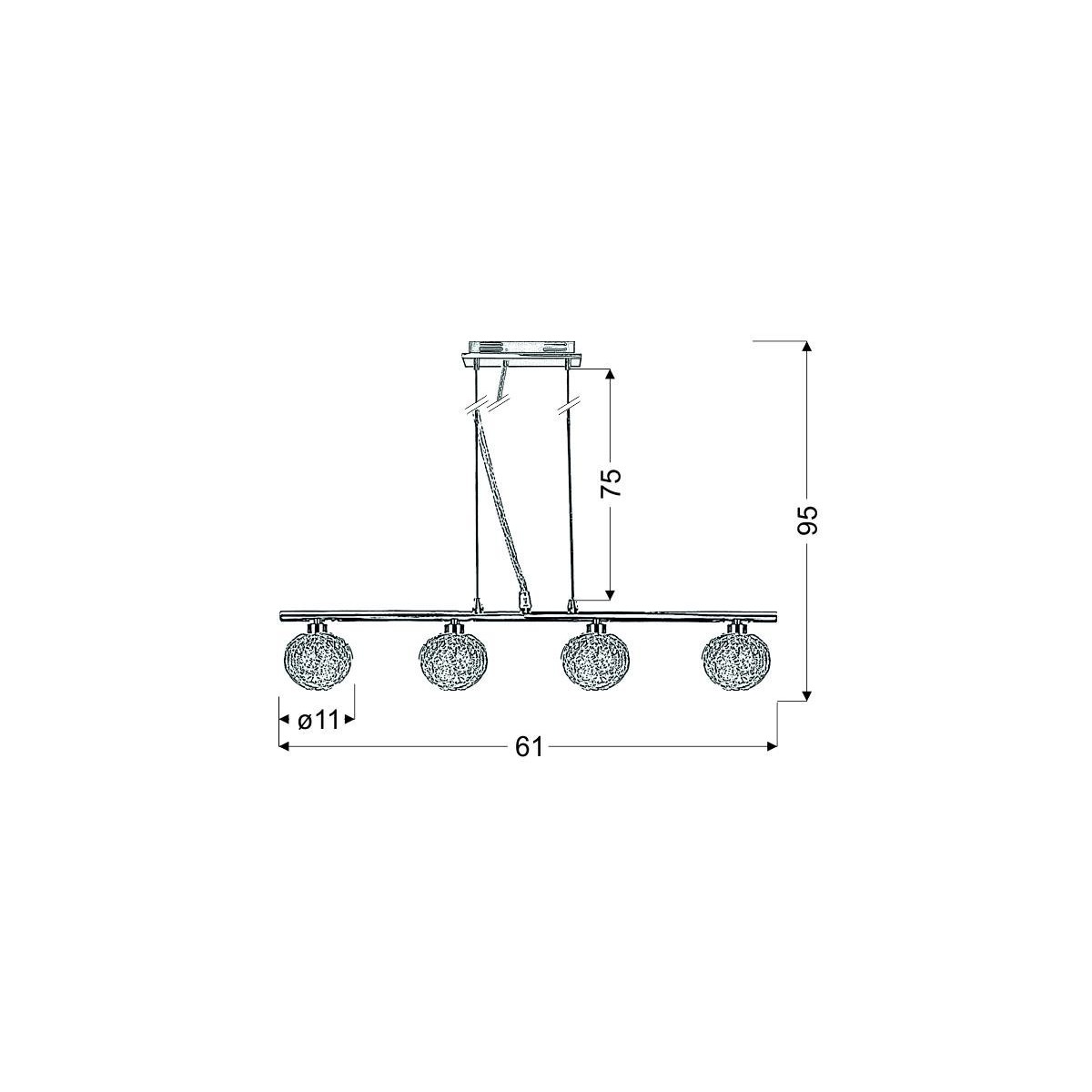Candellux SPHERE 34-14047 4xG9