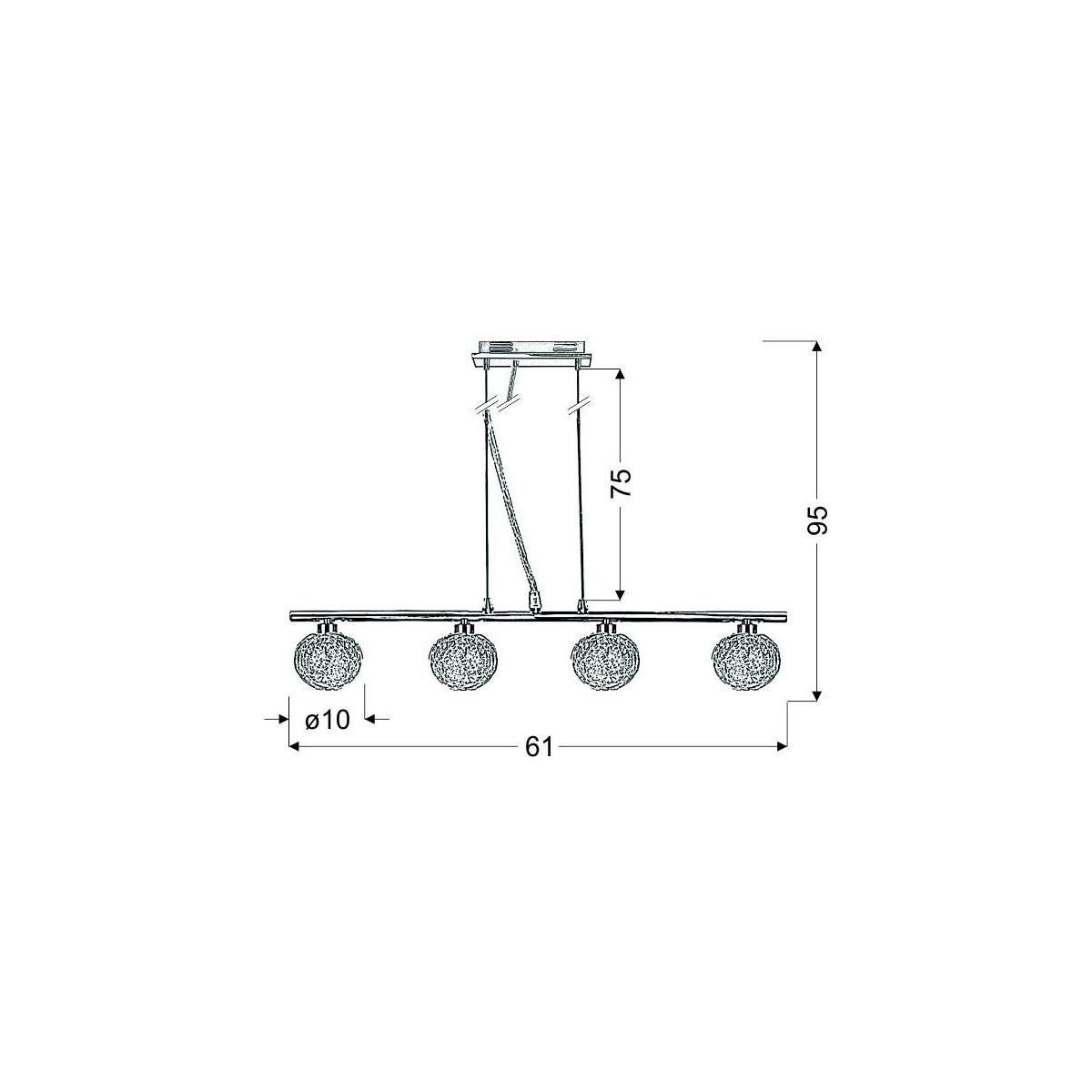 Candellux WIND 34-14092 4xG9