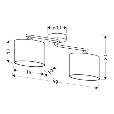 Candellux BAN 32-70777 2xE14