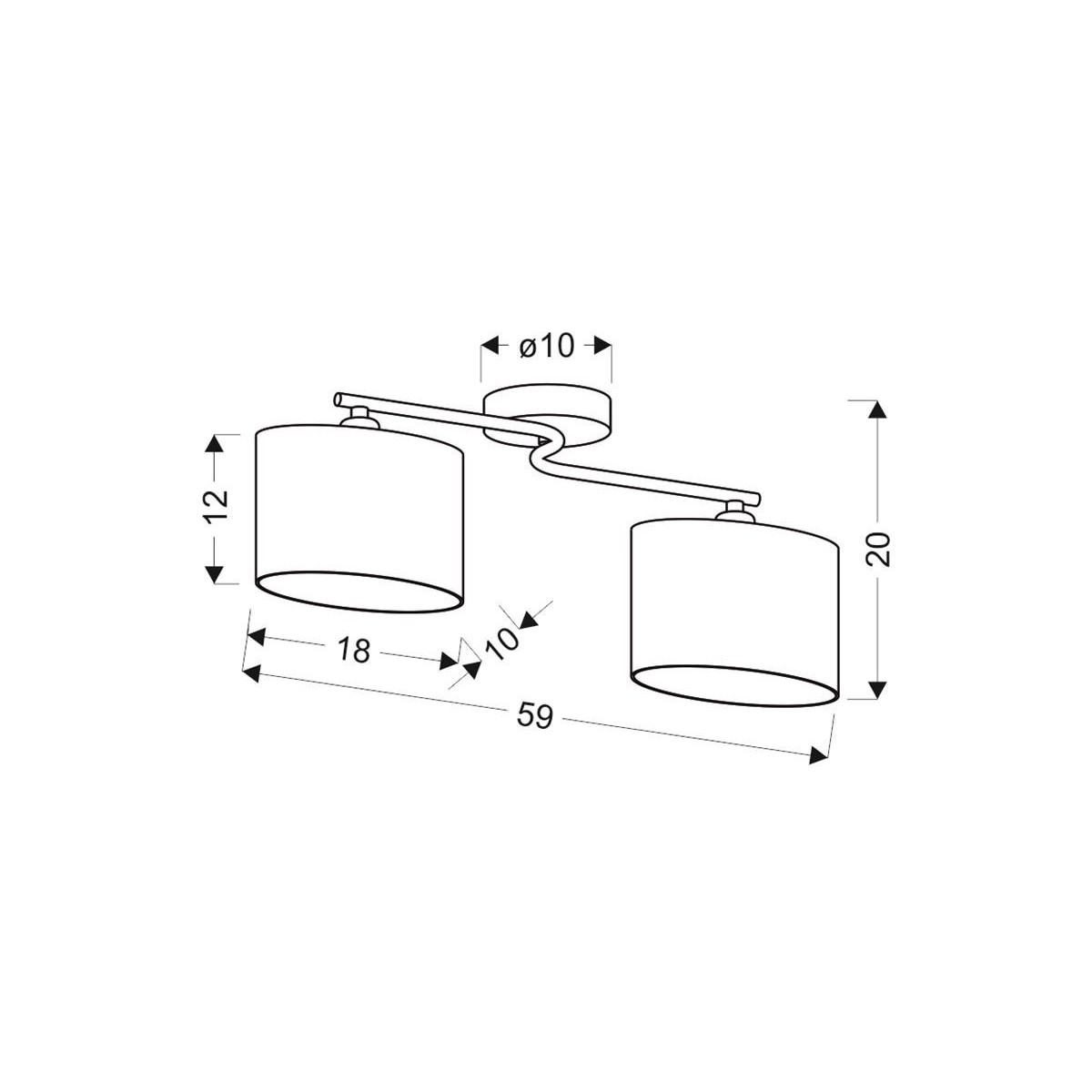 Candellux BAN 32-70777 2xE14