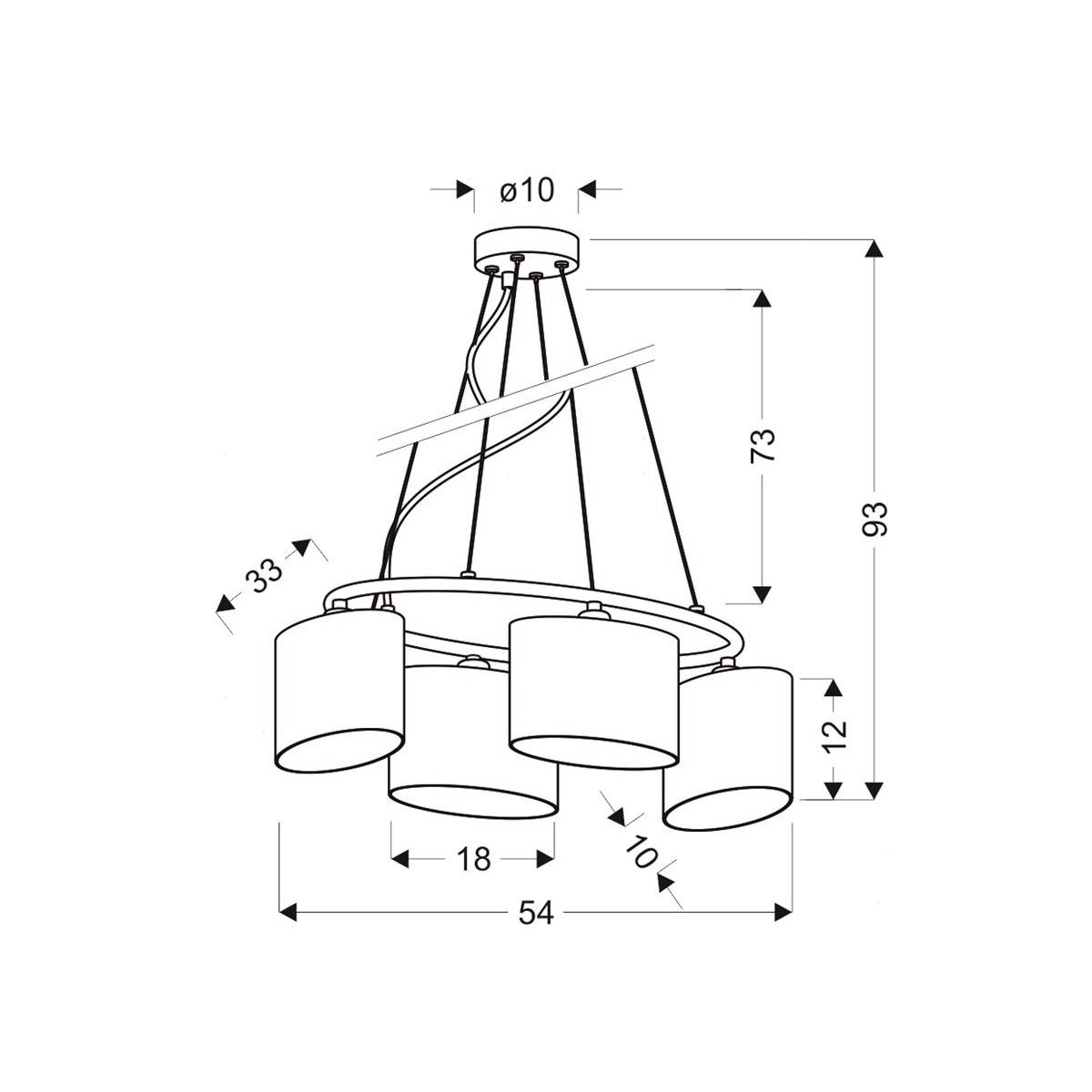 Candellux BAN 34-70807 4xE14