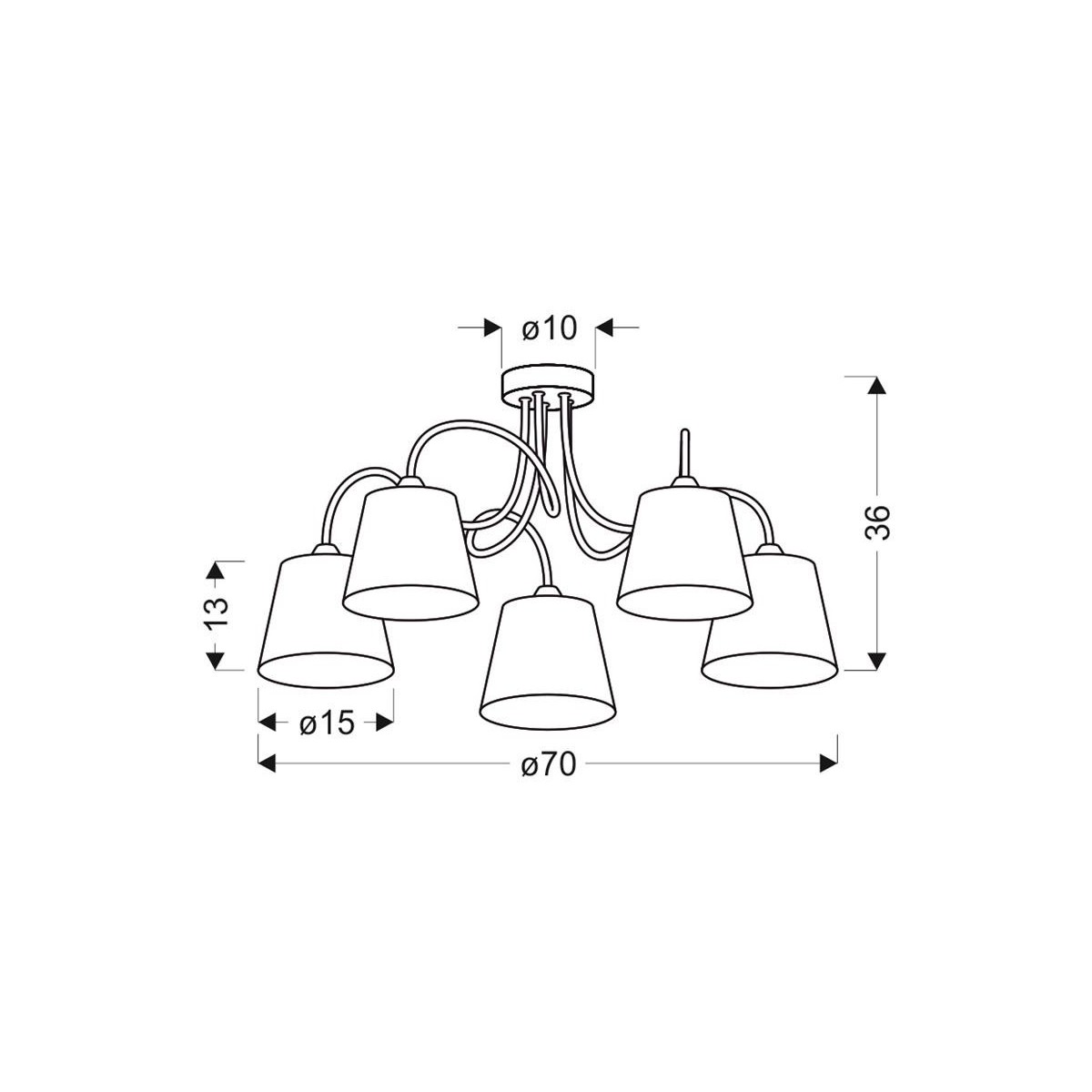 Candellux LUK 35-70753 5xE14