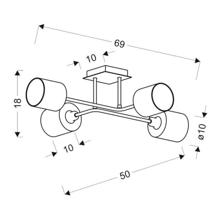Candellux SAX 34-70685 4xE14
