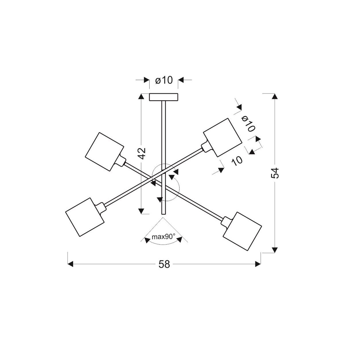 Candellux SAX 34-70692 4xE14