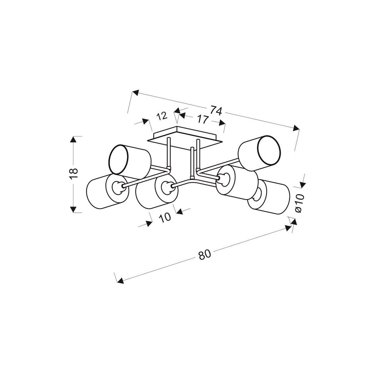 Candellux SAX 36-70708 6xE14