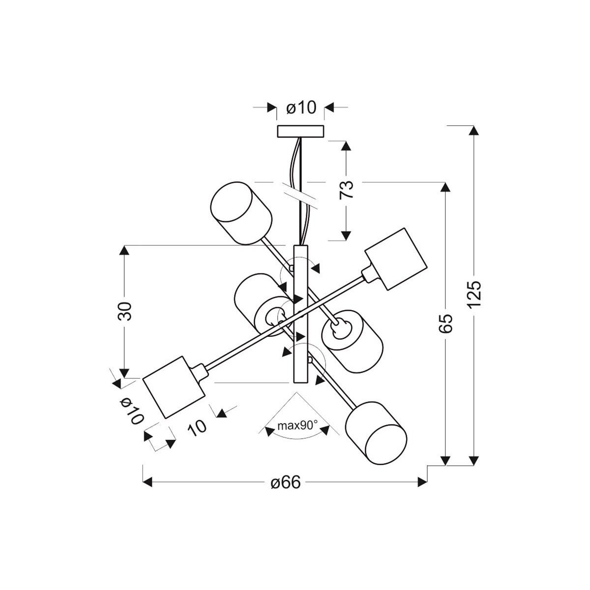 Candellux SAX 36-70722 6xE14