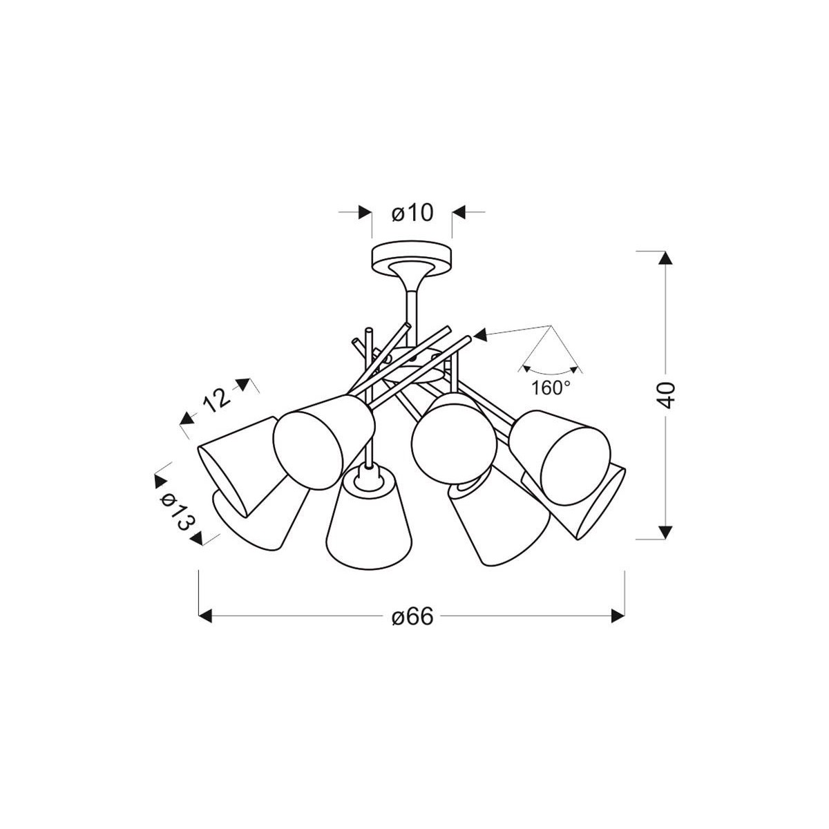 Candellux VOX 38-70647 8xE14