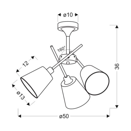 Candellux VOX 33-70623 3xE14