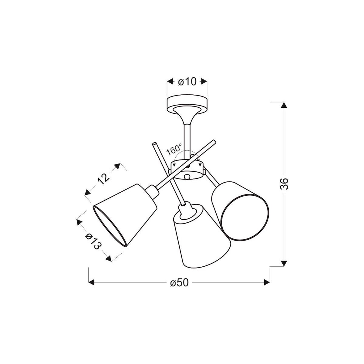Candellux VOX 33-70623 3xE14